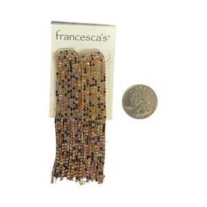 Francesca’s closet multi colored rhinestone statement earrings.